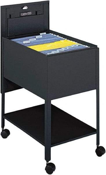 Safco - 16-1/2" Wide x 24-3/4" Long x 28-1/4" High Tote Cart - 1 Shelf, Steel - Americas Industrial Supply