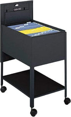Safco - 16-1/2" Wide x 24-3/4" Long x 28-1/4" High Tote Cart - 1 Shelf, Steel - Americas Industrial Supply