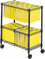 Safco - 33-1/4" Wide x 17" Long x 27" High Tote Cart - 1 Shelf, Steel - Americas Industrial Supply