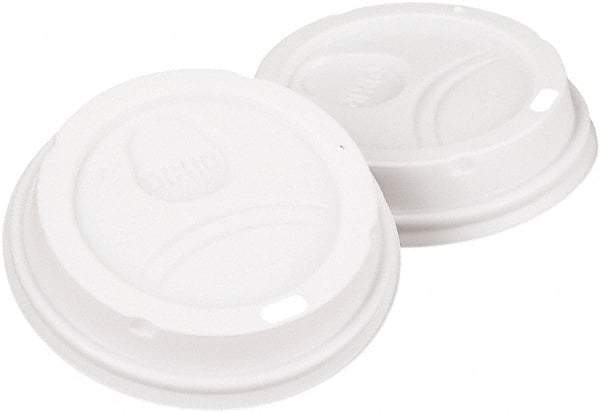 Dixie - Dome Lid Fits 10-16 oz Perfectouch Cups, 12-20 oz Hot Cups, WiseSize, 500/CT - White - Americas Industrial Supply