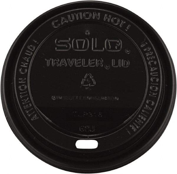 Solo - Traveler Drink-Thru Lids, 10-24 oz Cups - Black - Americas Industrial Supply