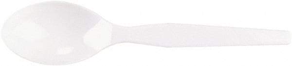 Dixie - Plastic Cutlery, Heavy Mediumweight Teaspoons, 100/B oz - White - Americas Industrial Supply