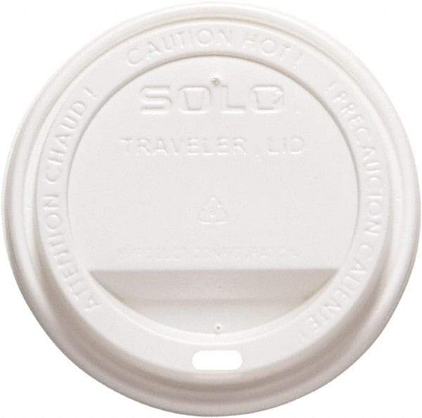 Solo - Traveler Drink-Thru Lid, 1000/Carton - White - Americas Industrial Supply