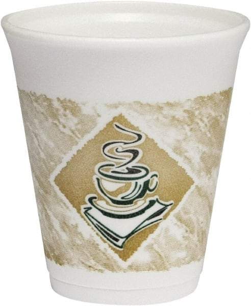 DART - Caf\xE9 G Foam Hot/Cold Cups, 8 oz - Brown, Green, White - Americas Industrial Supply