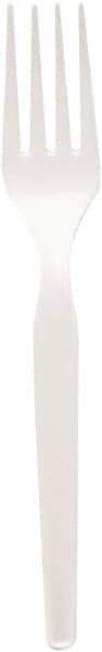 Dixie - Plastic Cutlery, Heavy Mediumweight Forks, 1000/Carton - White - Americas Industrial Supply