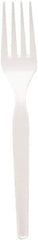 Dixie - Plastic Cutlery, Heavy Mediumweight Forks, 1000/Carton - White - Americas Industrial Supply