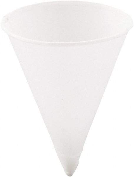 Solo - Cone Water Cups, Paper, 4 oz, Rolled Rim, 200/Bag, 25 Bags/Carton - White - Americas Industrial Supply