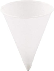 Solo - Cone Water Cups, Paper, 4 oz, Rolled Rim, 200/Bag, 25 Bags/Carton - White - Americas Industrial Supply