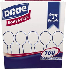 Dixie - Plastic Cutlery, Heavyweight Soup Spoons, 1000 per Carton - White - Americas Industrial Supply