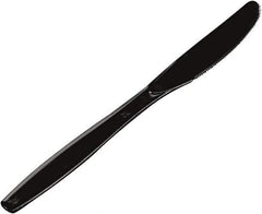 Dixie - Plastic Cutlery, Heavyweight Knives - Black - Americas Industrial Supply