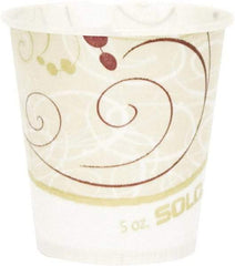 Solo - Paper Water Cups, Waxed, 5 oz, 100/Pack - Multicolor - Americas Industrial Supply