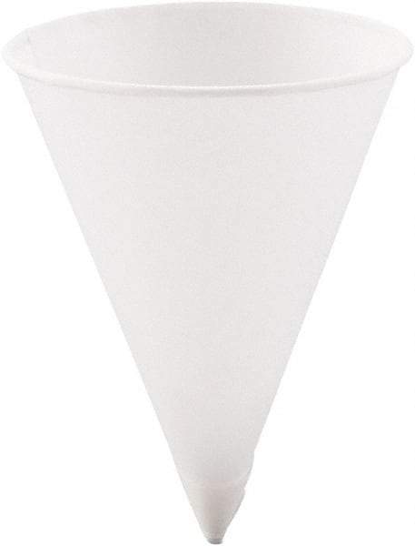 Solo - Cone Water Cups, Paper, 4.25 oz, Rolled Rim, 5000/Carton - White - Americas Industrial Supply