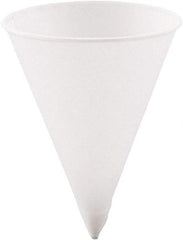 Solo - Cone Water Cups, Paper, 4.25 oz, Rolled Rim, 5000/Carton - White - Americas Industrial Supply