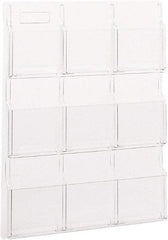 Safco - 30" Wide x 2" Deep x 36-3/4" High, 9 Compartments, Plastic Literature Display Board - Clear, 9-1/2" Compartment Width x 2" Compartment Depth x 9" Compartment Height - Americas Industrial Supply