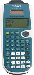 Texas Instruments - LCD Scientific Calculator - 3-1/4 x 7-1/4 Display Size, Blue & White, Battery & Solar Powered, 9-3/4" Long x 6-11/16" Wide - Americas Industrial Supply