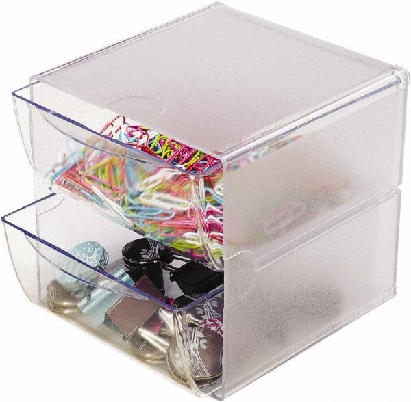 Deflect-o - Clear Desk Top Organizer - Plastic - Americas Industrial Supply