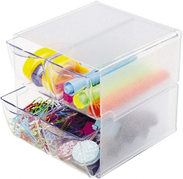 Deflect-o - Clear Desk Top Organizer - Plastic - Americas Industrial Supply