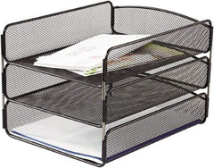 Safco - Black Document Organizer - Steel, Mesh - Americas Industrial Supply