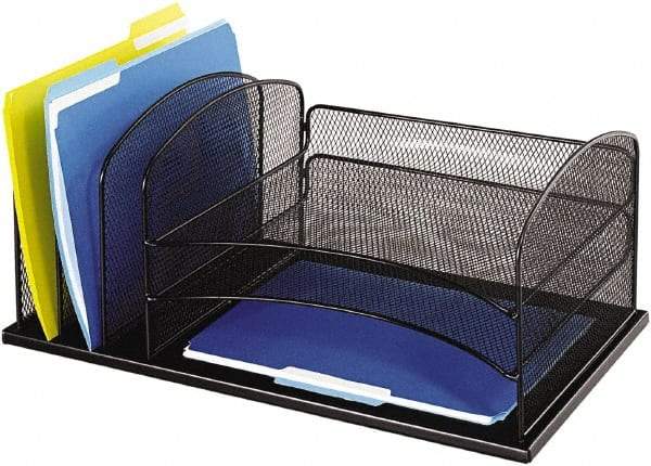 Safco - Black Combination File Sorter - Steel, Mesh - Americas Industrial Supply