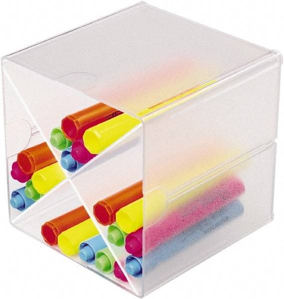 Deflect-o - Clear Desk Top Organizer - Plastic - Americas Industrial Supply