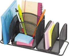 Safco - Black Desk Top Organizer - Steel - Americas Industrial Supply