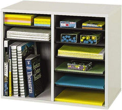 Safco - Gray Document Organizer - Fiberboard, Hardboard, Laminated Compressed Wood - Americas Industrial Supply