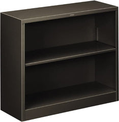 Hon - 2 Shelf, 29" High x 34-1/2" Wide Bookcase - 13-3/16" Deep, Steel, Charcoal - Americas Industrial Supply