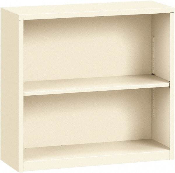 Hon - 2 Shelf, 29" High x 34-1/2" Wide Bookcase - 12" Deep, Steel, Putty - Americas Industrial Supply