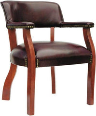 ALERA - Burgundy Vinyl Guest Chair - 24" Wide x 29-1/2" High - Americas Industrial Supply