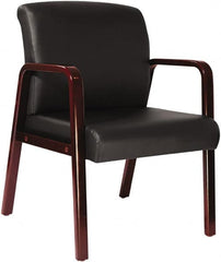 ALERA - Black Soft Leather Guest Chair - 24" Wide x 33-1/4" High - Americas Industrial Supply