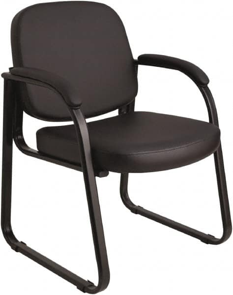 ALERA - Black Faux Leather Guest Chair - 24-5/8" Wide x 34" High - Americas Industrial Supply