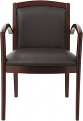 ALERA - Black Leather Guest Chair - 22-7/8" Wide x 32-7/8" High - Americas Industrial Supply