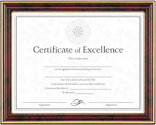 Dax - Mahogany & Gold Document Holders-Certificate/Document - 11" High x 8-1/2" Wide - Americas Industrial Supply