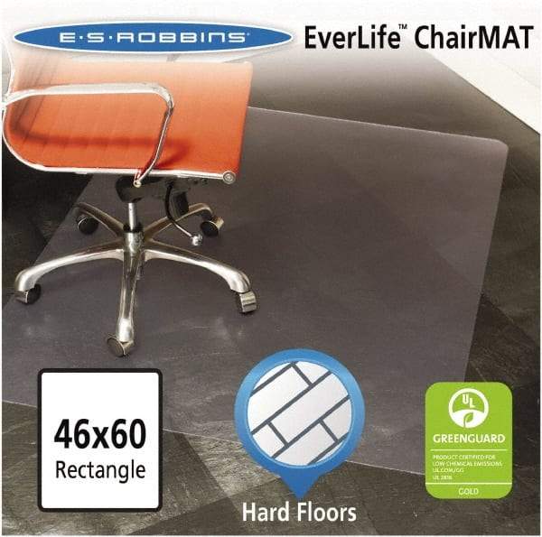 ES Robbins - 60" Long x 46" Wide, Chair Mat - Rectangular, Straight Edge Style - Americas Industrial Supply