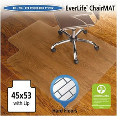 ES Robbins - 53" Long x 45" Wide, Chair Mat - Rectangular, Straight Edge Style - Americas Industrial Supply