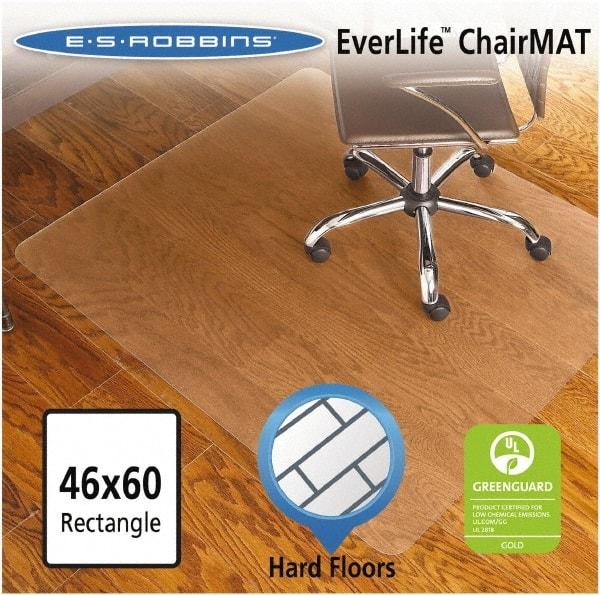 ES Robbins - 60" Long x 46" Wide, Chair Mat - Rectangular, Straight Edge Style - Americas Industrial Supply