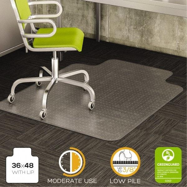 Deflect-o - 48" Long x 36" Wide, Chair Mat - Rectangular, Beveled Edge Style - Americas Industrial Supply