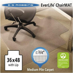 ES Robbins - 48" Long x 36" Wide, Chair Mat - Rectangular, Crystal Edge Style - Americas Industrial Supply