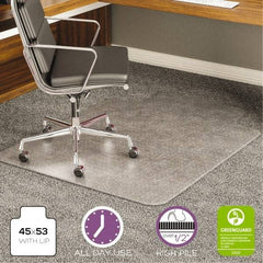 Deflect-o - 53" Long x 45" Wide, Chair Mat - Rectangular, Beveled Edge Style - Americas Industrial Supply