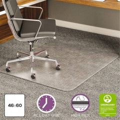 Deflect-o - 60" Long x 46" Wide, Chair Mat - Rectangular, Beveled Edge Style - Americas Industrial Supply