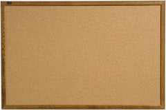 Quartet - 17" Wide x 23" High Open Cork Bulletin Board - Natural (Color) - Americas Industrial Supply