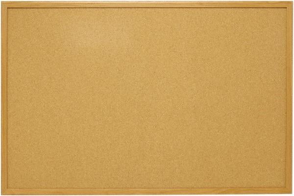 Mead - 48" Wide x 36" High Open Cork Bulletin Board - Natural (Color) - Americas Industrial Supply