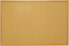 Mead - 48" Wide x 36" High Open Cork Bulletin Board - Natural (Color) - Americas Industrial Supply