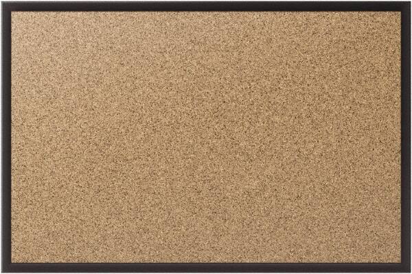 Quartet - 36" Wide x 24" High Open Cork Bulletin Board - Natural (Color) - Americas Industrial Supply