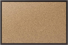 Quartet - 36" Wide x 24" High Open Cork Bulletin Board - Natural (Color) - Americas Industrial Supply