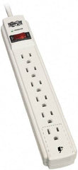 Tripp-Lite - 6 Outlets, 120 VAC15 Amps, 8' Cord, Power Outlet Strip - Floor, Keyhole Mount, 5-15 NEMA Configuration, 10.85" Strip - Americas Industrial Supply