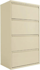 ALERA - 30" Wide x 53-1/4" High x 19-1/4" Deep, 4 Drawer Lateral File - Steel, Putty - Americas Industrial Supply