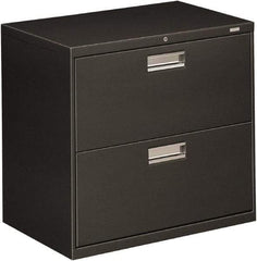 Hon - 30" Wide x 28-3/8" High x 19-1/4" Deep, 2 Drawer Roll-Out - Steel, Charcoal - Americas Industrial Supply