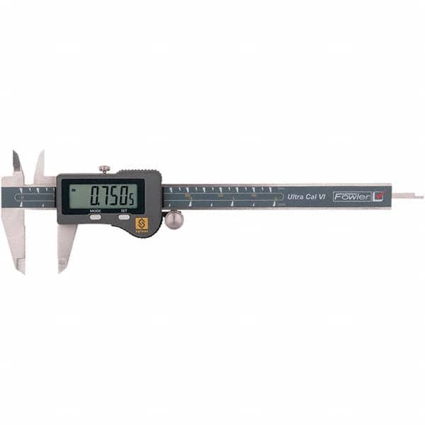 Fowler - 0 to 6" Range, 0.01mm Resolution, IP67 Electronic Caliper - Americas Industrial Supply