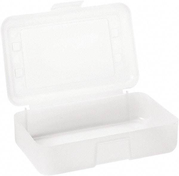 ADVANTUS - 1 Compartment, 8-1/2" Wide x 2-1/2" High x 5-1/2" Deep, Pencil Box with Lid - Polypropylene, Clear (Color) - Americas Industrial Supply